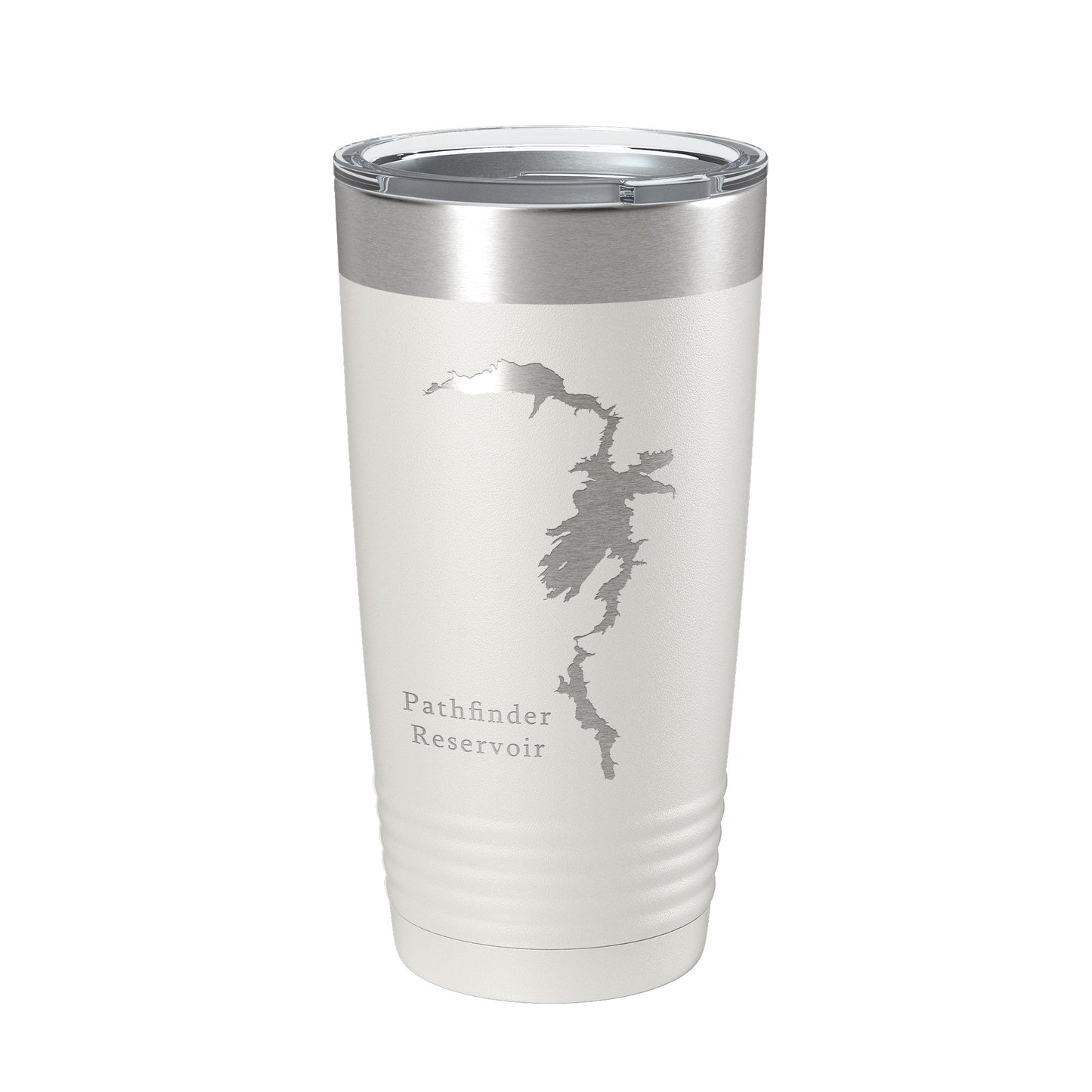 Pathfinder Reservoir Tumbler Lake Map Travel Mug Insulated Laser Engraved Coffee Cup Wyoming 20 oz-7
