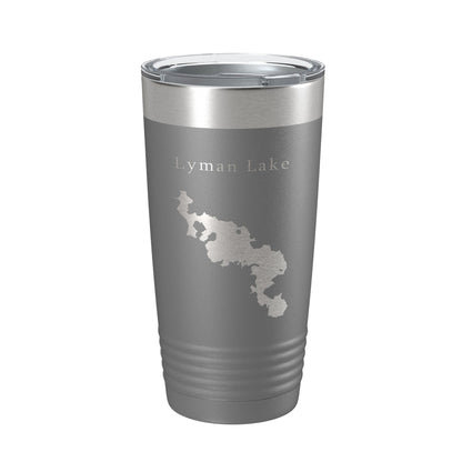 Lyman Lake Map Tumbler Travel Mug Insulated Laser Engraved Coffee Cup Arizona 20 oz-16