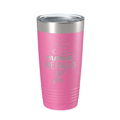 Mama Mermaid Tumbler Travel Mug Insulated Laser Engraved Coffee Cup Mom Momma Gift 20 oz-11