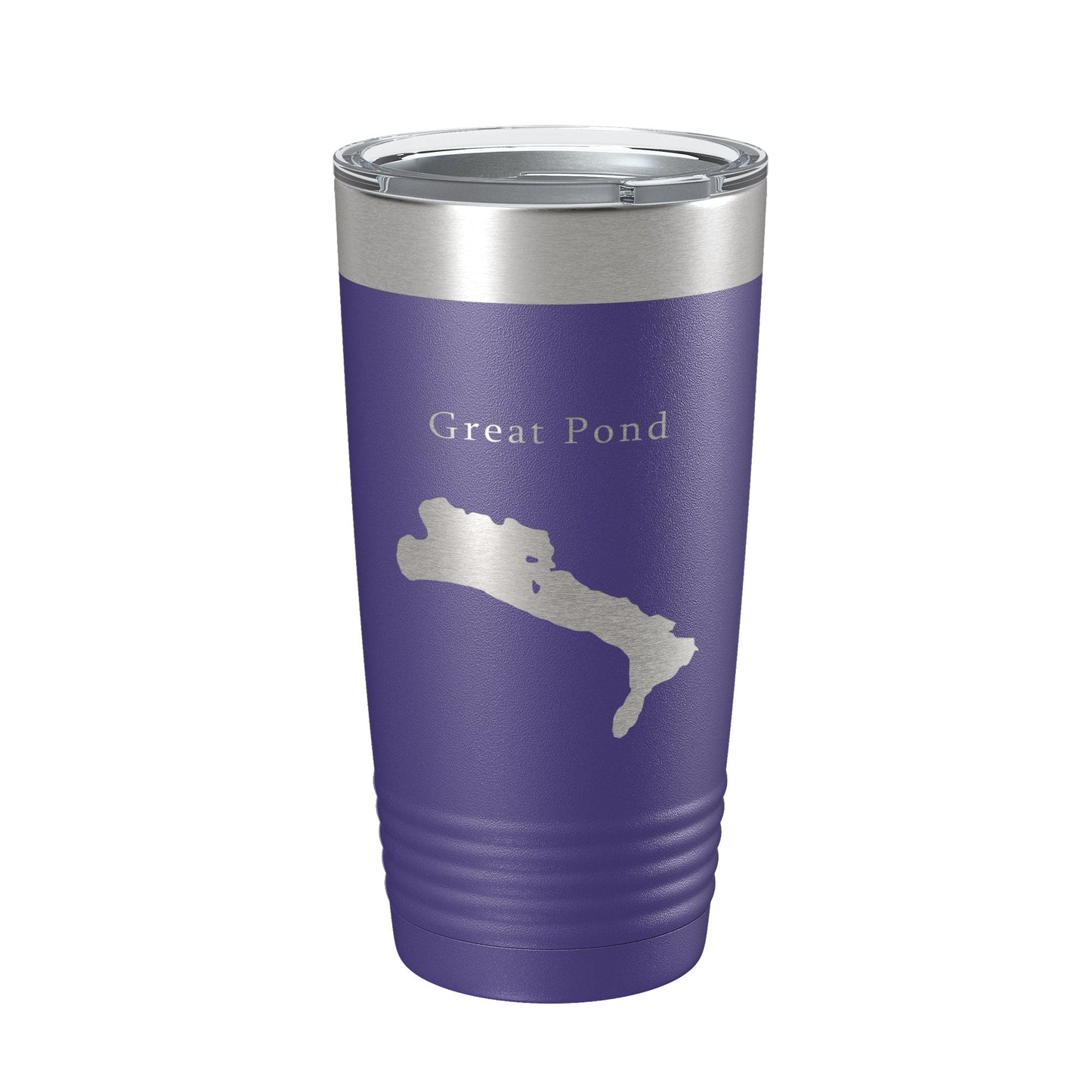 Great Pond Tumbler Lake Map Travel Mug Insulated Laser Engraved Coffee Cup Maine 20 oz-15