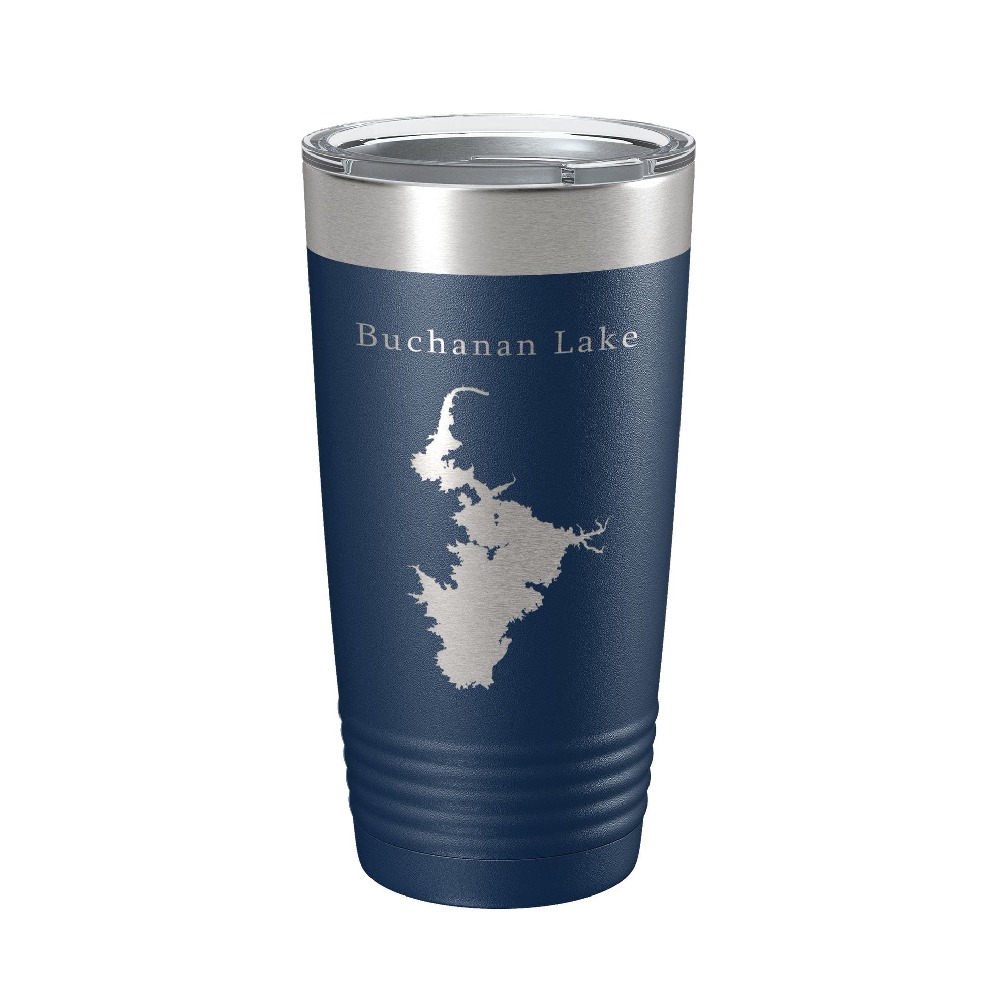 Buchanan Lake Map Tumbler Travel Mug Insulated Laser Engraved Coffee Cup Texas 20 oz-2