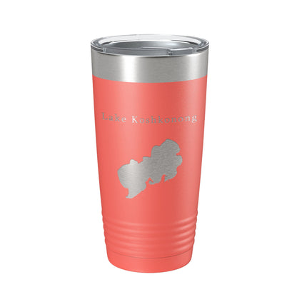 Lake Koshkonong Map Tumbler Travel Mug Insulated Laser Engraved Coffee Cup Wisconsin 20 oz-20