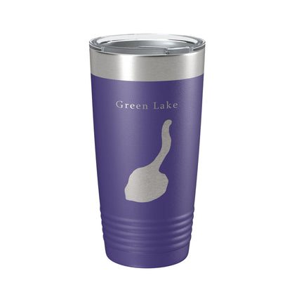 Green Lake Map Tumbler Travel Mug Insulated Laser Engraved Coffee Cup New York 20 oz-15