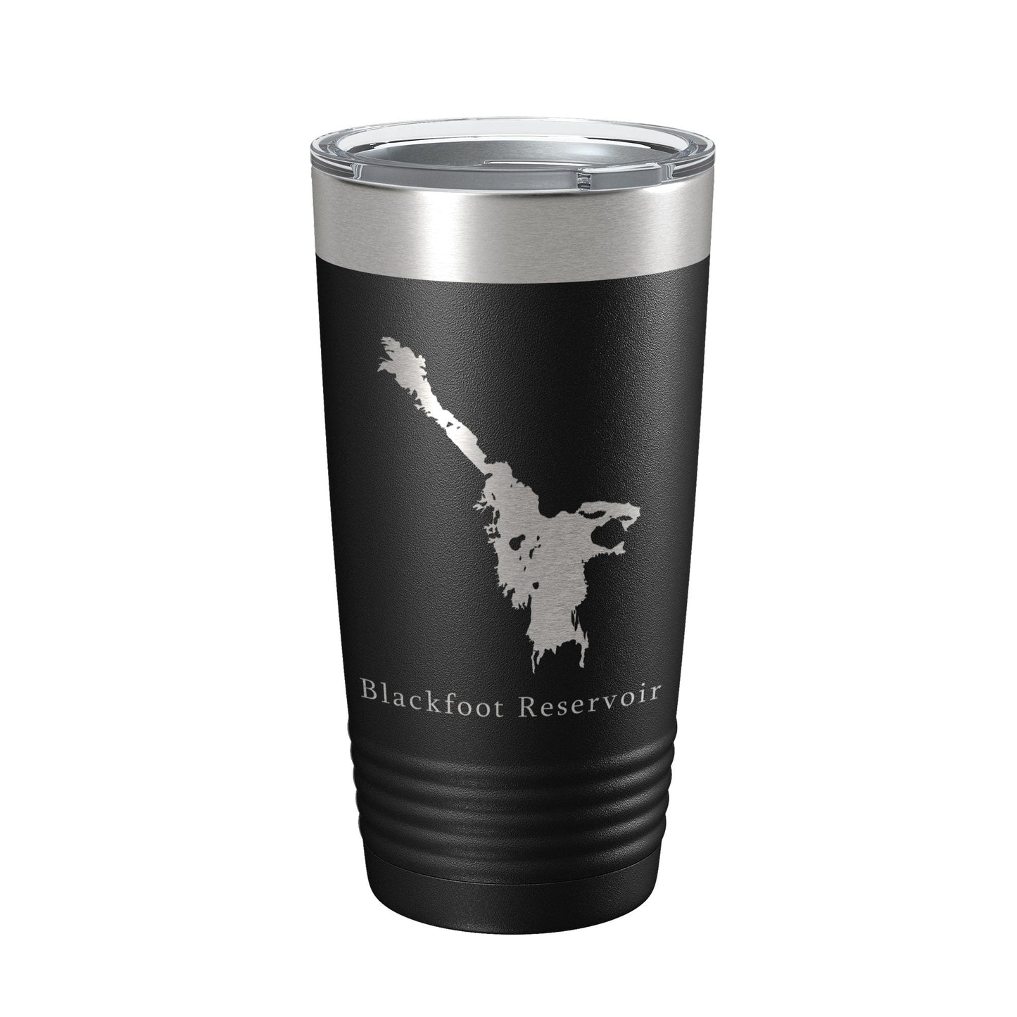 Blackfoot Reservoir Tumbler Lake Map Travel Mug Insulated Laser Engraved Coffee Cup Idaho 20 oz-0
