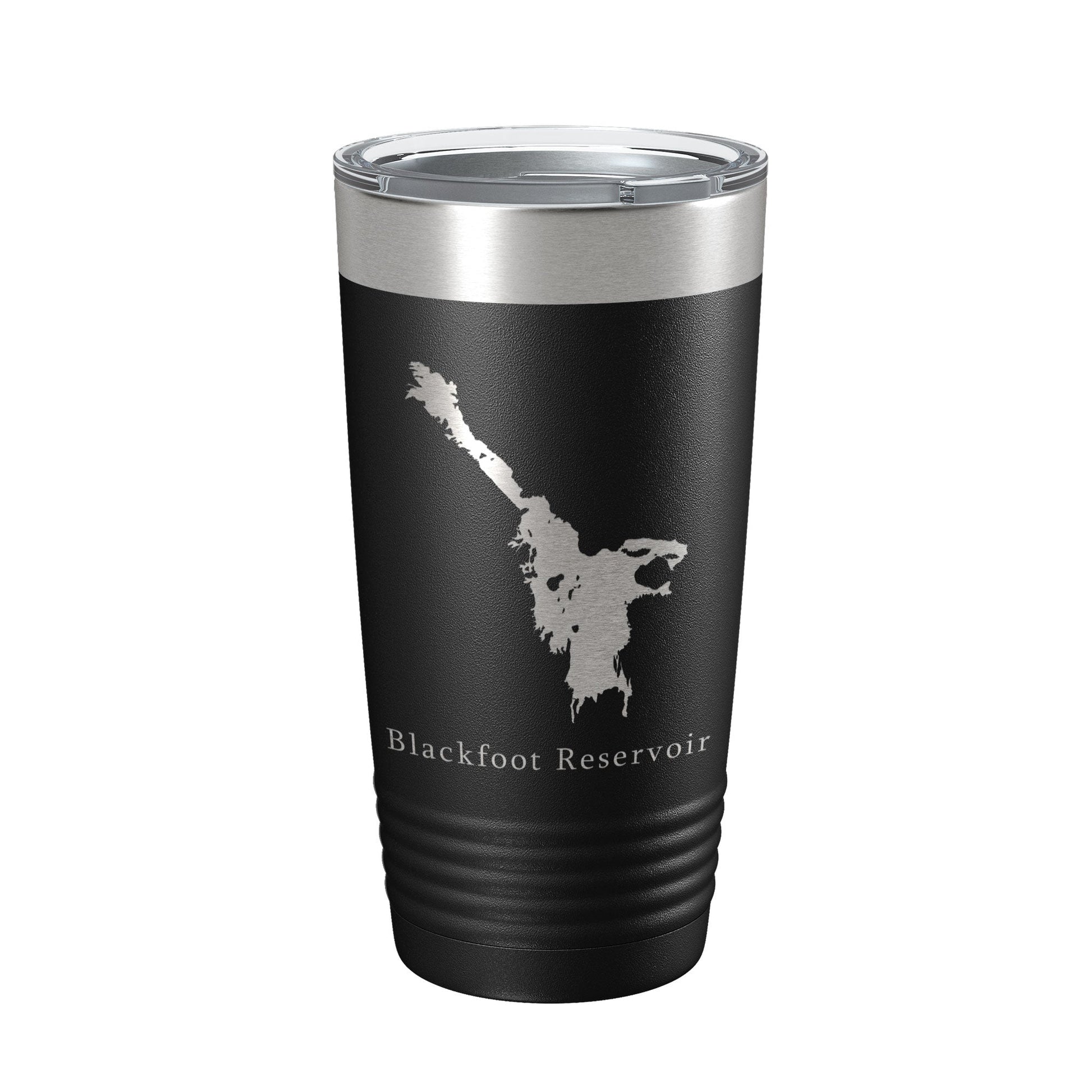Blackfoot Reservoir Tumbler Lake Map Travel Mug Insulated Laser Engraved Coffee Cup Idaho 20 oz-0
