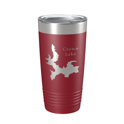 Crown Lake Map Tumbler Travel Mug Insulated Laser Engraved Coffee Cup Arkansas 20 oz-18