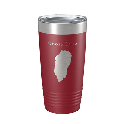 Goose Lake Map Tumbler Travel Mug Insulated Laser Engraved Coffee Cup California Oregon 20 oz-18