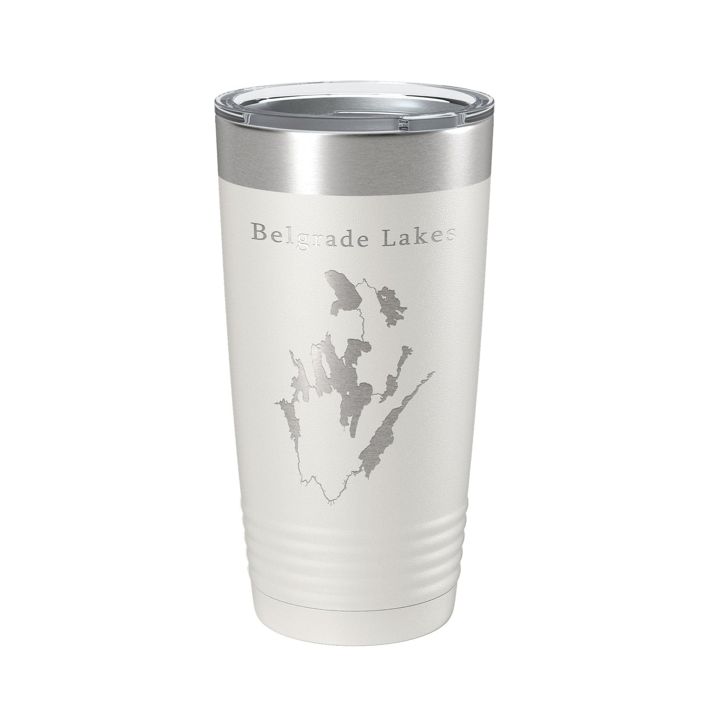 Belgrade Lakes Map Tumbler Travel Mug Insulated Laser Engraved Coffee Cup Maine 20 oz-7
