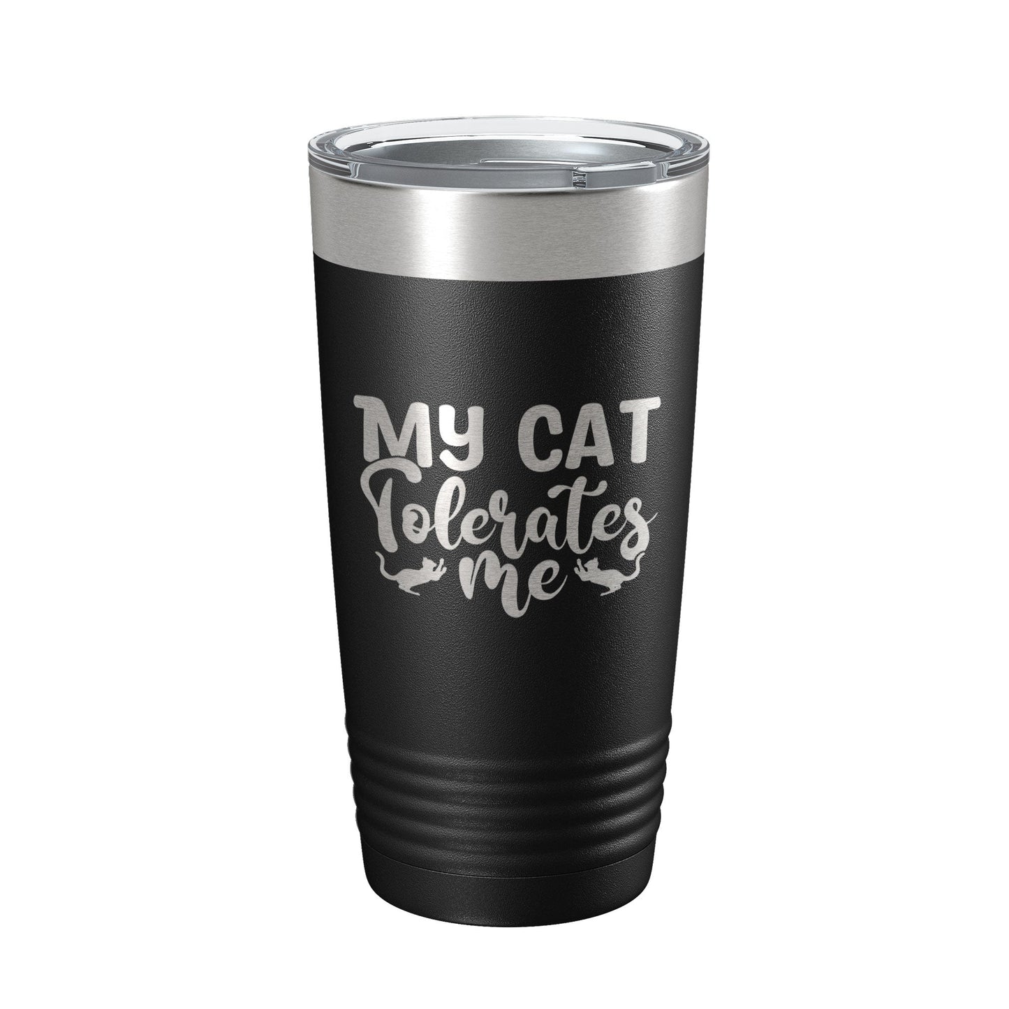 My Cat Tolerates Me Tumbler Travel Mug Funny Cat Lover Gift Insulated Laser Engraved Coffee Cup 20 oz-5