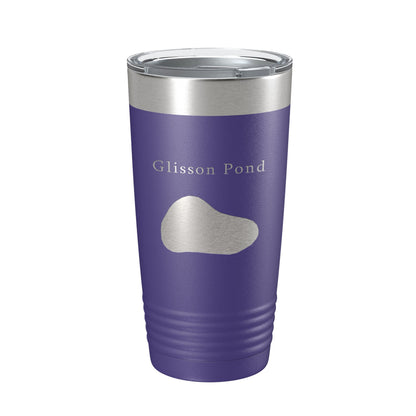 Glisson Pond Tumbler Lake Map Travel Mug Insulated Laser Engraved Coffee Cup Florida 20 oz-15