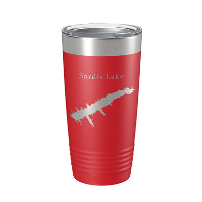 Sardis Lake Map Tumbler Travel Mug Insulated Laser Engraved Coffee Cup Mississippi 20 oz-10