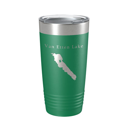 Van Etten Lake Map Tumbler Travel Mug Insulated Laser Engraved Coffee Cup Michigan 20 oz-9