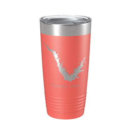 Castaic Lake Map Tumbler Travel Mug Insulated Laser Engraved Coffee Cup California 20 oz-20