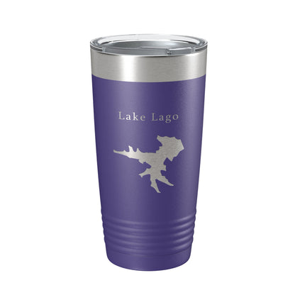 Lake Lago Map Tumbler Travel Mug Insulated Laser Engraved Coffee Cup Hot Springs Village Arkansas 20 oz-15