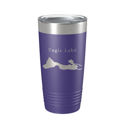 Eagle Lake Map Tumbler Travel Mug Insulated Laser Engraved Coffee Cup Michigan 20 oz-15