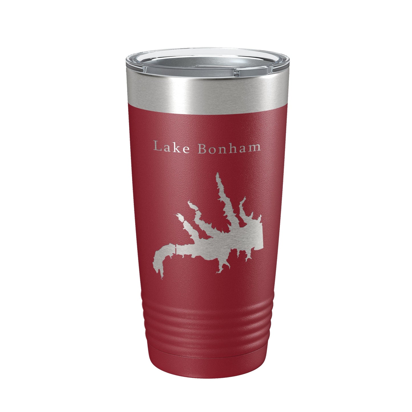 Lake Bonham Map Tumbler Travel Mug Insulated Laser Engraved Coffee Cup Texas 20 oz-18