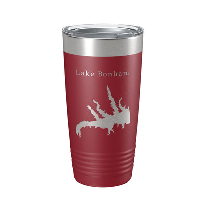 Lake Bonham Map Tumbler Travel Mug Insulated Laser Engraved Coffee Cup Texas 20 oz-18