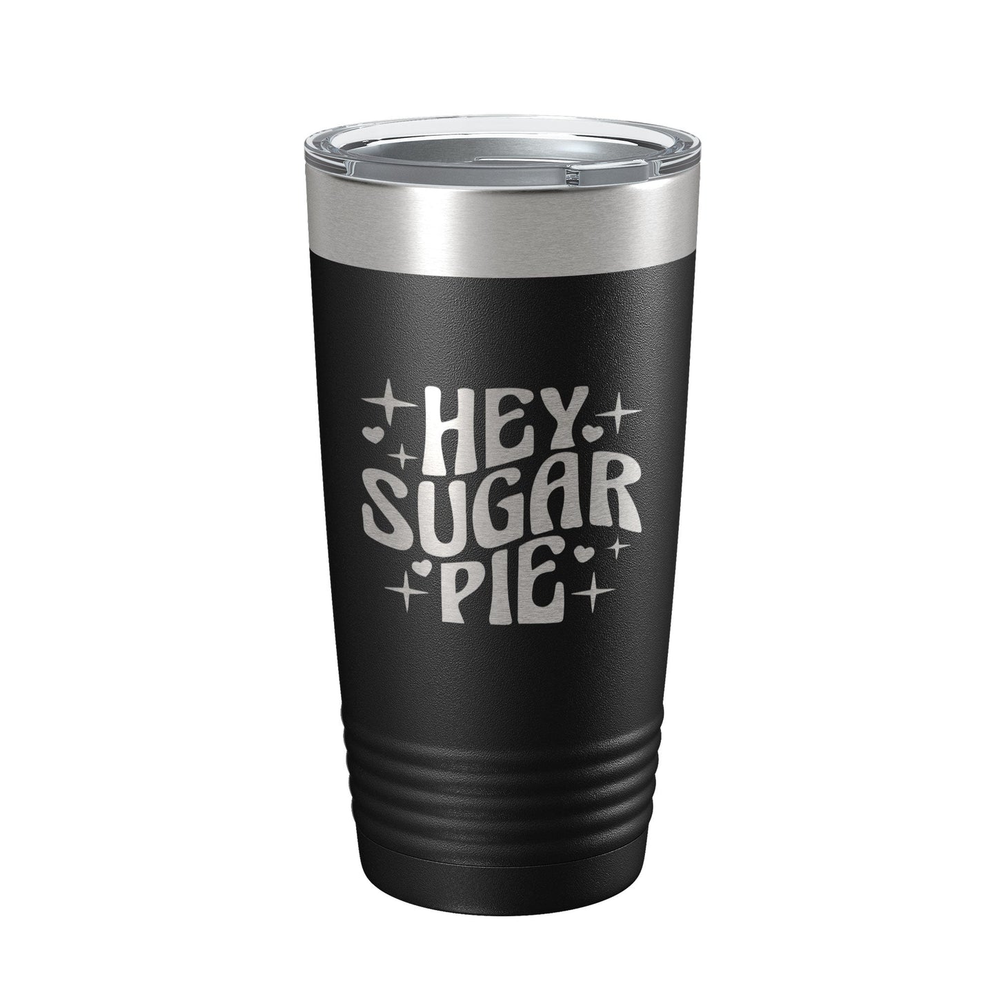 Hey Sugar Pie Tumbler Valentine's Day Travel Mug Gift Insulated Laser Engraved Coffee Cup Retro 20 oz-5