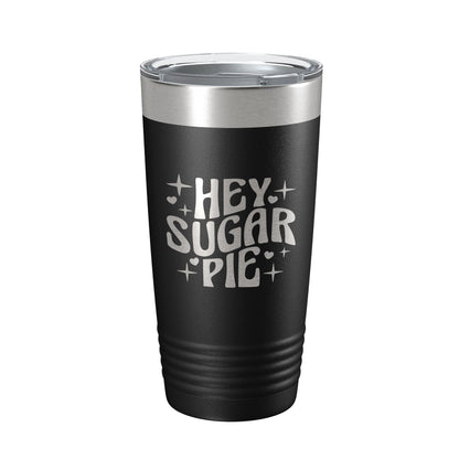 Hey Sugar Pie Tumbler Valentine's Day Travel Mug Gift Insulated Laser Engraved Coffee Cup Retro 20 oz-5