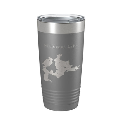 Minocqua Lake Map Tumbler Travel Mug Insulated Laser Engraved Coffee Cup Wisconsin 20 oz-16