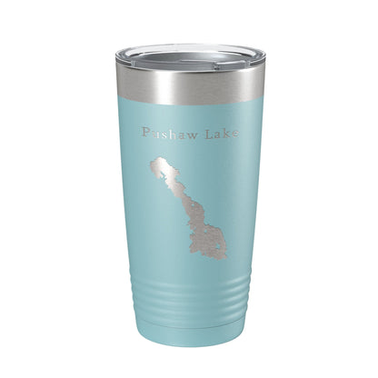 Pushaw Lake Map Tumbler Travel Mug Insulated Laser Engraved Coffee Cup Maine 20 oz-13