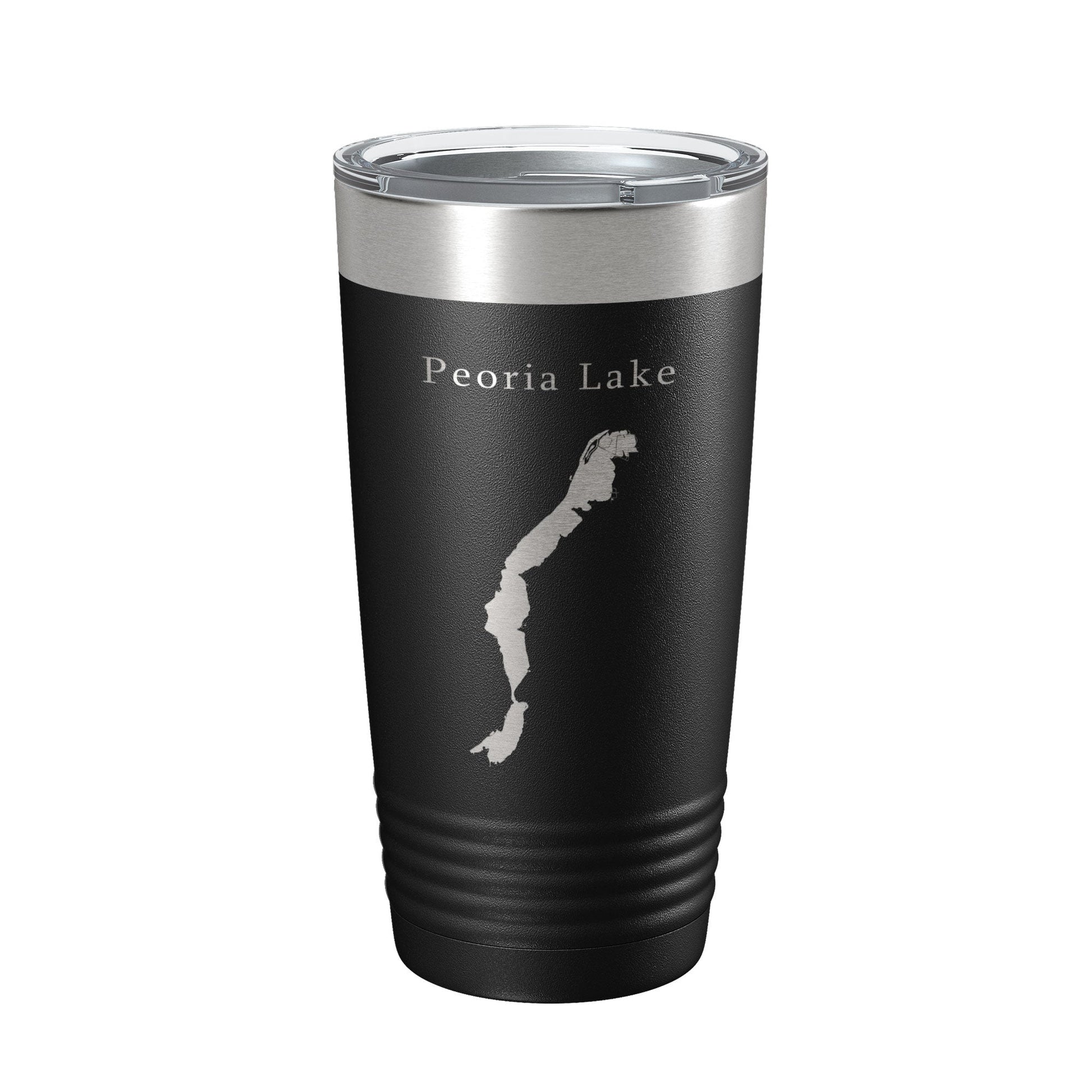 Peoria Lake Map Tumbler Travel Mug Insulated Laser Engraved Coffee Cup Illinois 20 oz-5