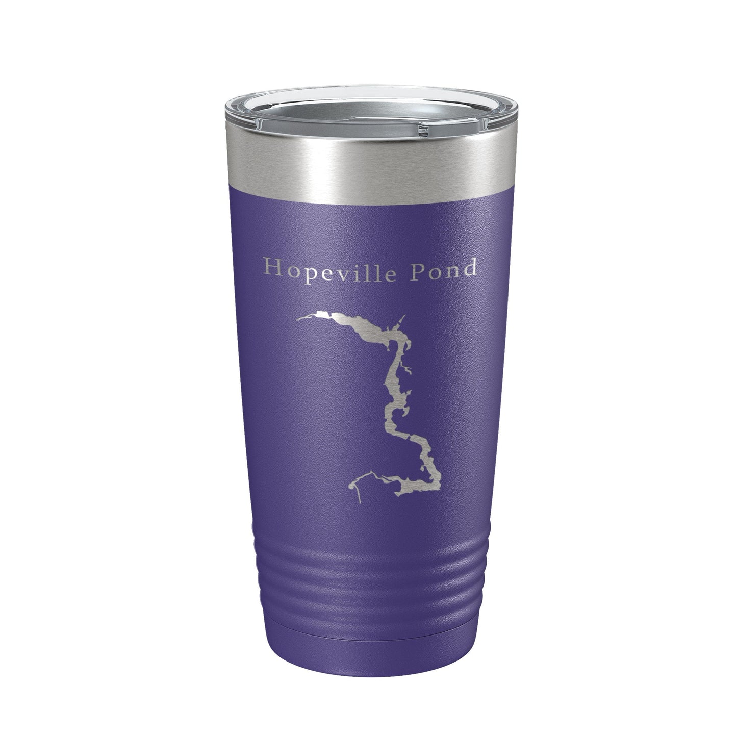 Hopeville Pond Tumbler Lake Map Travel Mug Insulated Laser Engraved Coffee Cup Connecticut 20 oz-15