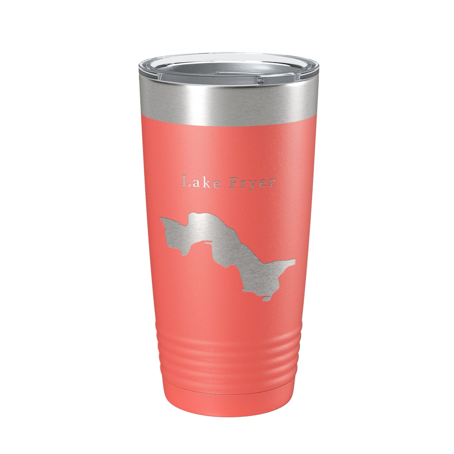 Lake Fryer Map Tumbler Travel Mug Insulated Laser Engraved Coffee Cup Texas 20 oz-20