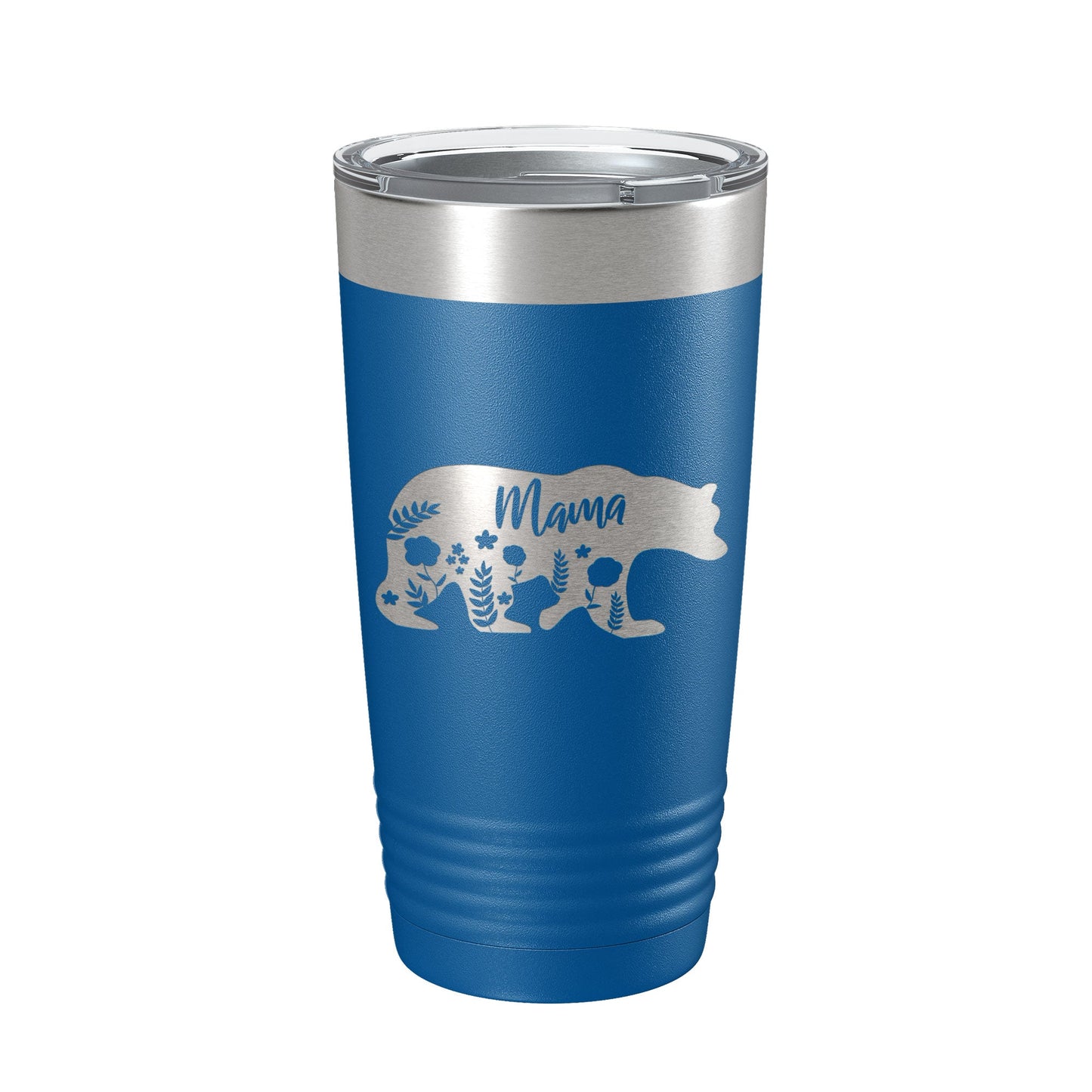 Mama Bear Tumbler Travel Mug Insulated Laser Engraved Coffee Cup Momma Mama Gift Mother's Day Floral 20 oz-6