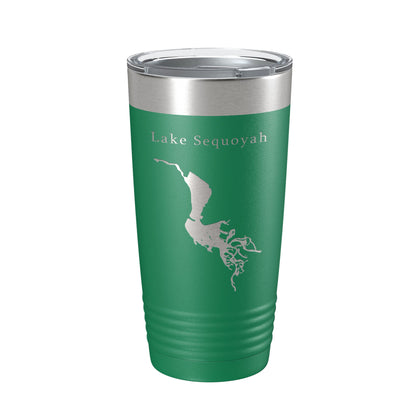 Lake Sequoyah Map Tumbler Travel Mug Insulated Laser Engraved Coffee Cup Arkansas 20 oz-9
