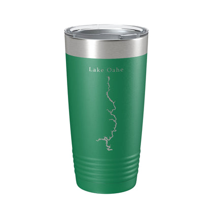 Lake Oahe Map Tumbler Travel Mug Insulated Laser Engraved Coffee Cup North Dakota 20 oz-9