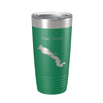 Trap Pond Tumbler Lake Map Travel Mug Insulated Laser Engraved Coffee Cup Delaware 20 oz-9