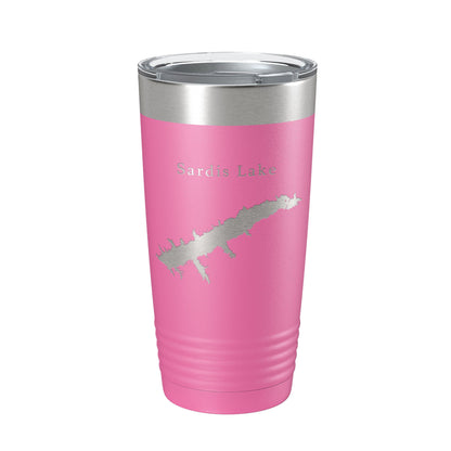 Sardis Lake Map Tumbler Travel Mug Insulated Laser Engraved Coffee Cup Mississippi 20 oz-11