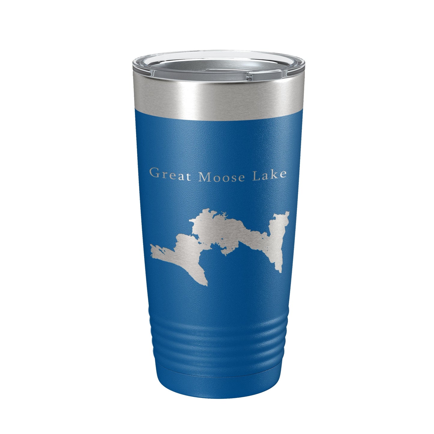 Great Moose Lake Map Tumbler Travel Mug Insulated Laser Engraved Coffee Cup Maine 20 oz-6