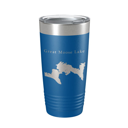 Great Moose Lake Map Tumbler Travel Mug Insulated Laser Engraved Coffee Cup Maine 20 oz-6
