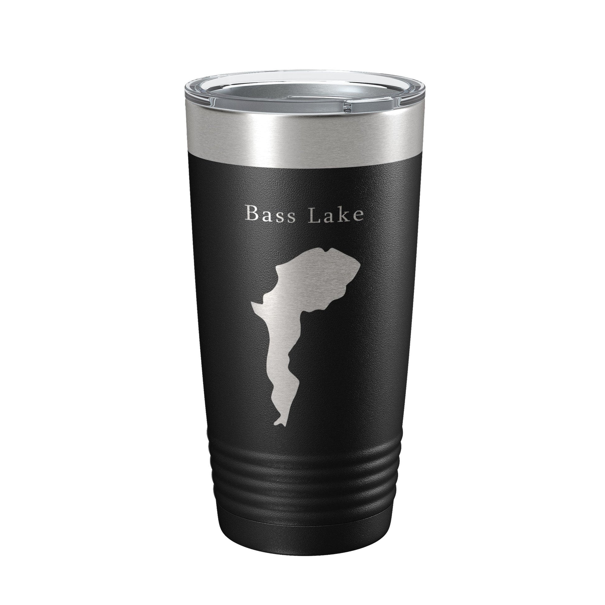 Bass Lake Map Tumbler Travel Mug Insulated Laser Engraved Coffee Cup North Carolina 20 oz-5