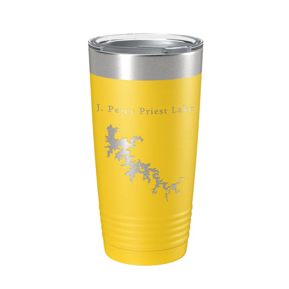 J. Percy Priest Lake Map Tumbler Travel Mug Insulated Laser Engraved Coffee Cup Tennessee 20 oz-4