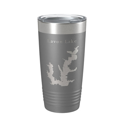 Lavon Lake Map Tumbler Travel Mug Insulated Laser Engraved Coffee Cup Texas 20 oz-16