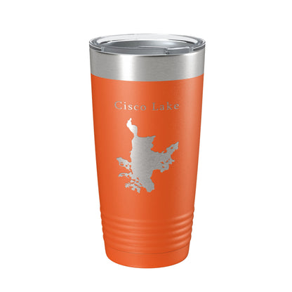 Cisco Lake Map Tumbler Travel Mug Insulated Laser Engraved Coffee Cup Michigan 20 oz-17