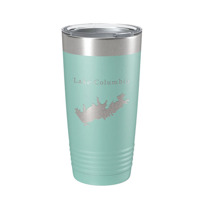 Lake Columbia Map Tumbler Travel Mug Insulated Laser Engraved Coffee Cup Arkansas 20 oz-12