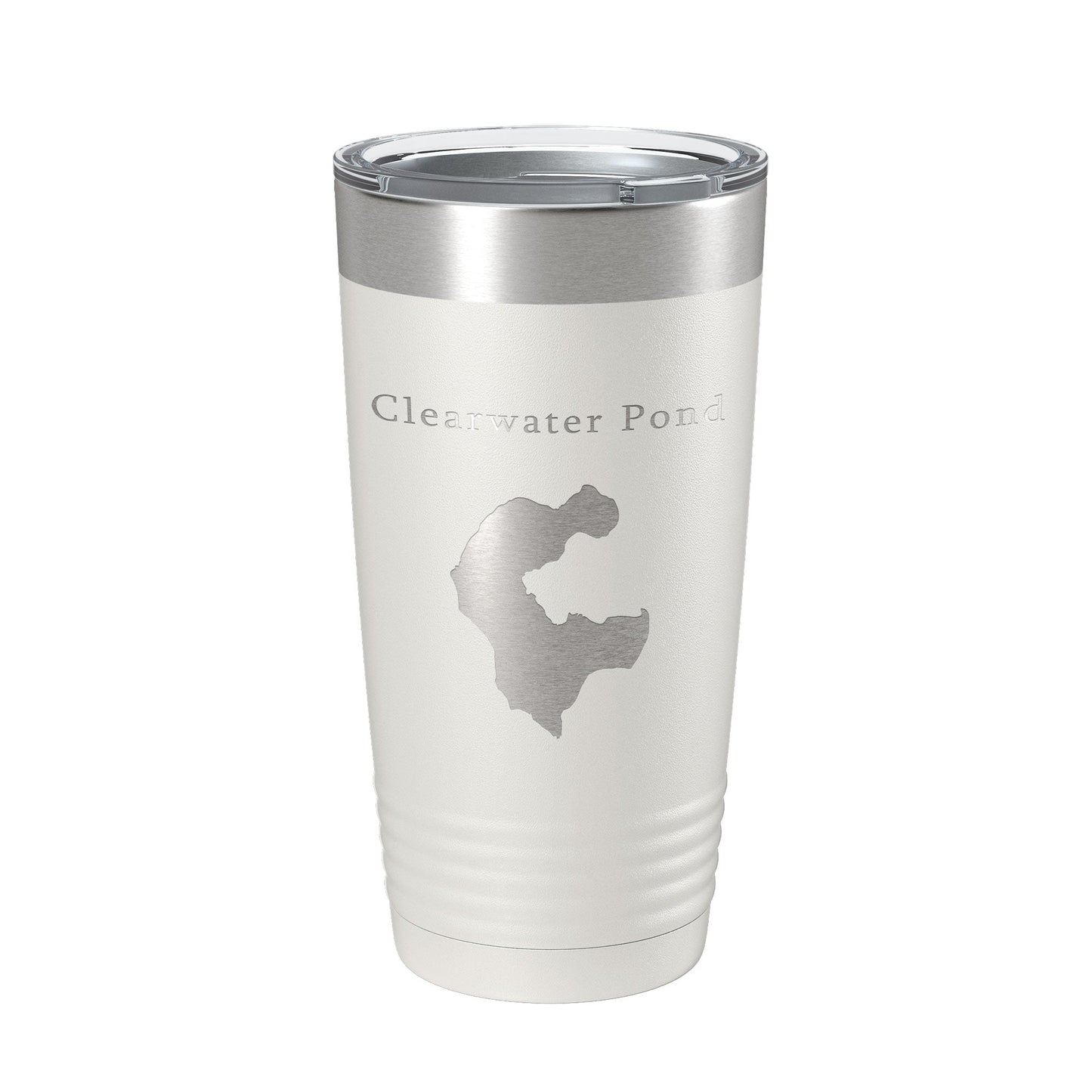 Clearwater Pond Lake Map Tumbler Travel Mug Insulated Laser Engraved Coffee Cup Maine 20 oz-7