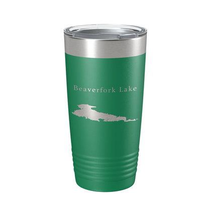 Beaverfork Lake Map Tumbler Travel Mug Insulated Laser Engraved Coffee Cup Arkansas 20 oz-9