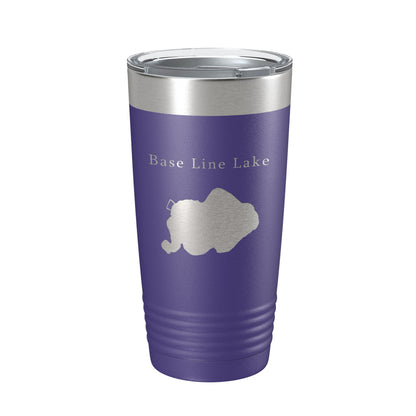 Base Line Lake Map Tumbler Travel Mug Insulated Laser Engraved Coffee Cup Huron River Chain of Lakes Michigan 20 oz-15