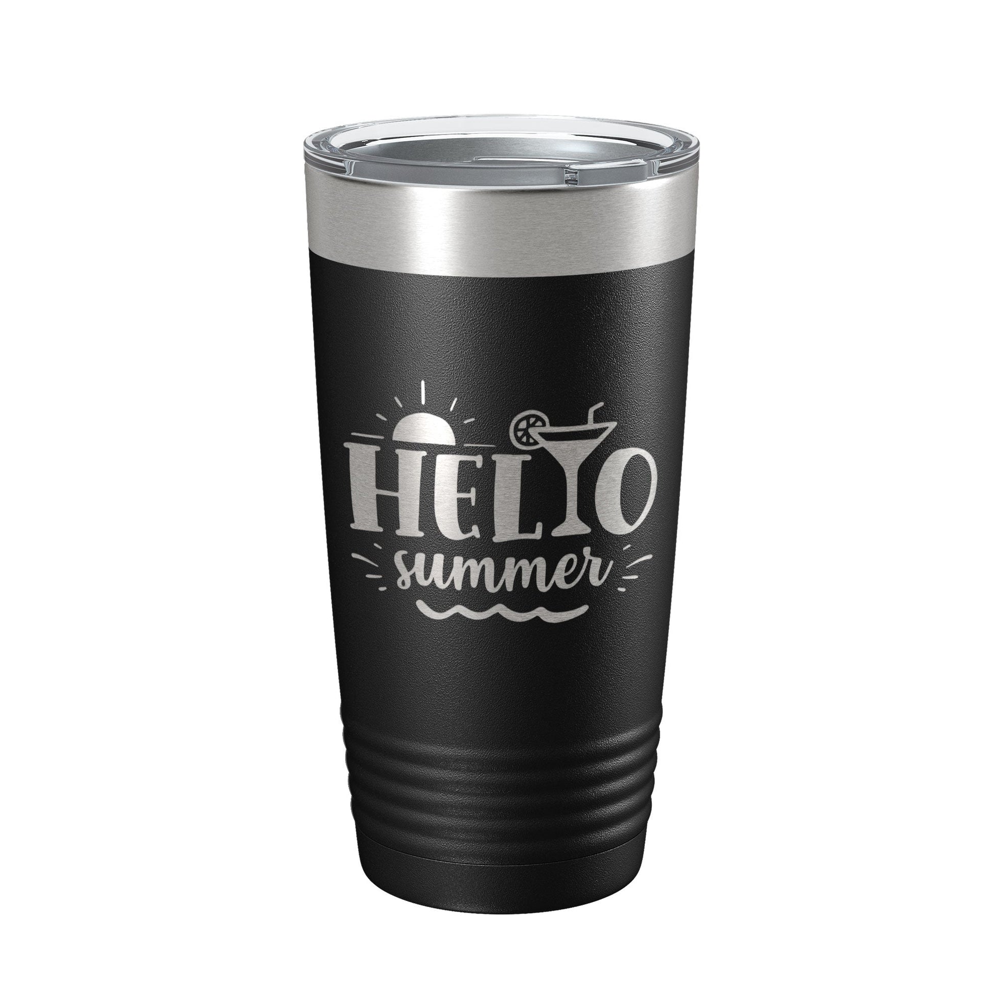 Hello Summer Tumbler Travel Mug Insulated Laser Engraved Coffee Cup 20 oz-5