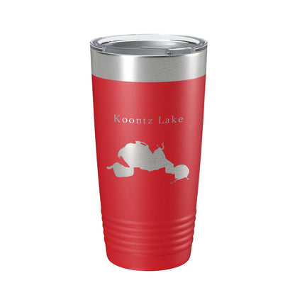 Koontz Lake Map Tumbler Travel Mug Insulated Laser Engraved Coffee Cup Indiana 20 oz-10