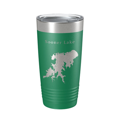 Sooner Lake Map Tumbler Travel Mug Insulated Laser Engraved Coffee Cup Oklahoma 20 oz-9