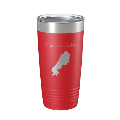 Mullett Lake Map Tumbler Travel Mug Insulated Laser Engraved Coffee Cup Michigan 20 oz-10