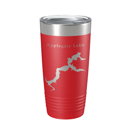 Applegate Lake Map Tumbler Travel Mug Insulated Laser Engraved Coffee Cup Oregon 20 oz-10