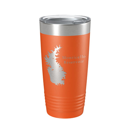 Monticello Reservoir Tumbler Lake Map Travel Mug Insulated Laser Engraved Coffee Cup South Carolina 20 oz-17