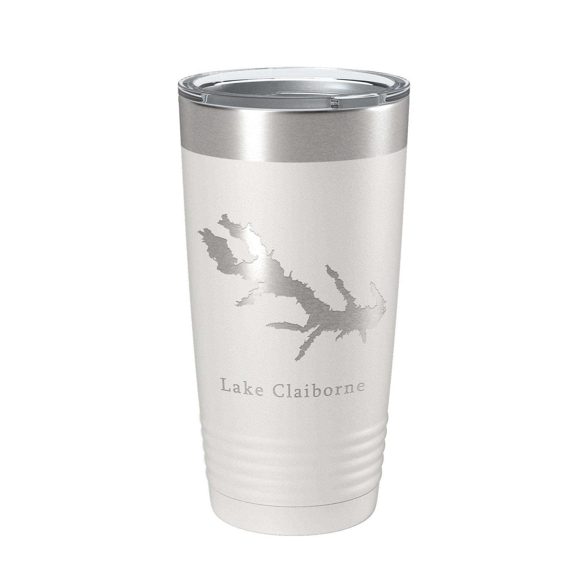 Lake Claiborne Map Tumbler Travel Mug Insulated Laser Engraved Coffee Cup Louisiana 20 oz-1